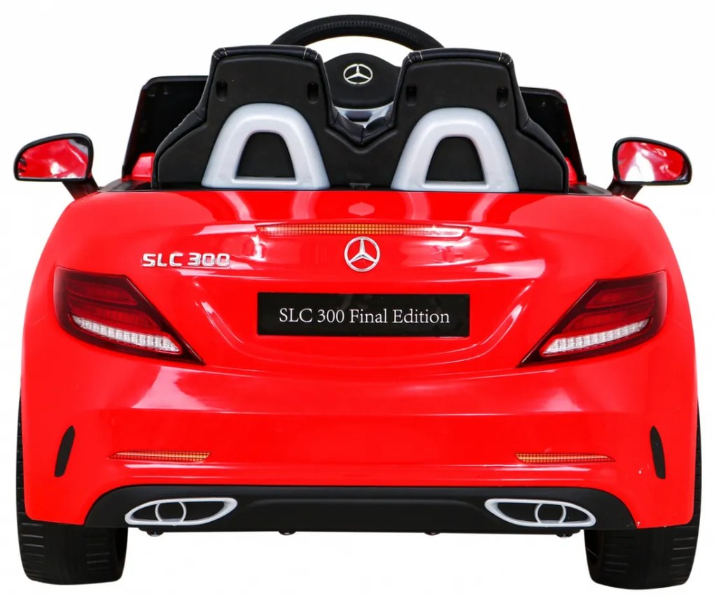 Carro elétrico para Crianças 12V Mercedes BENZ SLC300 Rodas de EVA, Assento de couro Vermelho