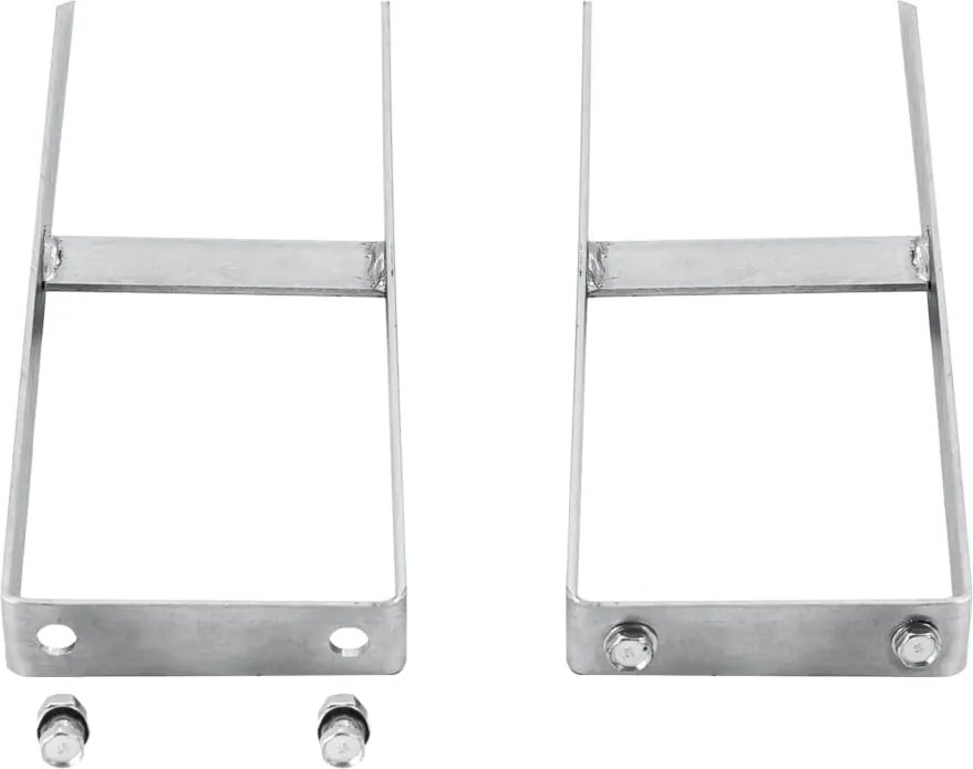 vidaXL Estacas de chão para cerca de WPC 2 pcs aço 40 cm