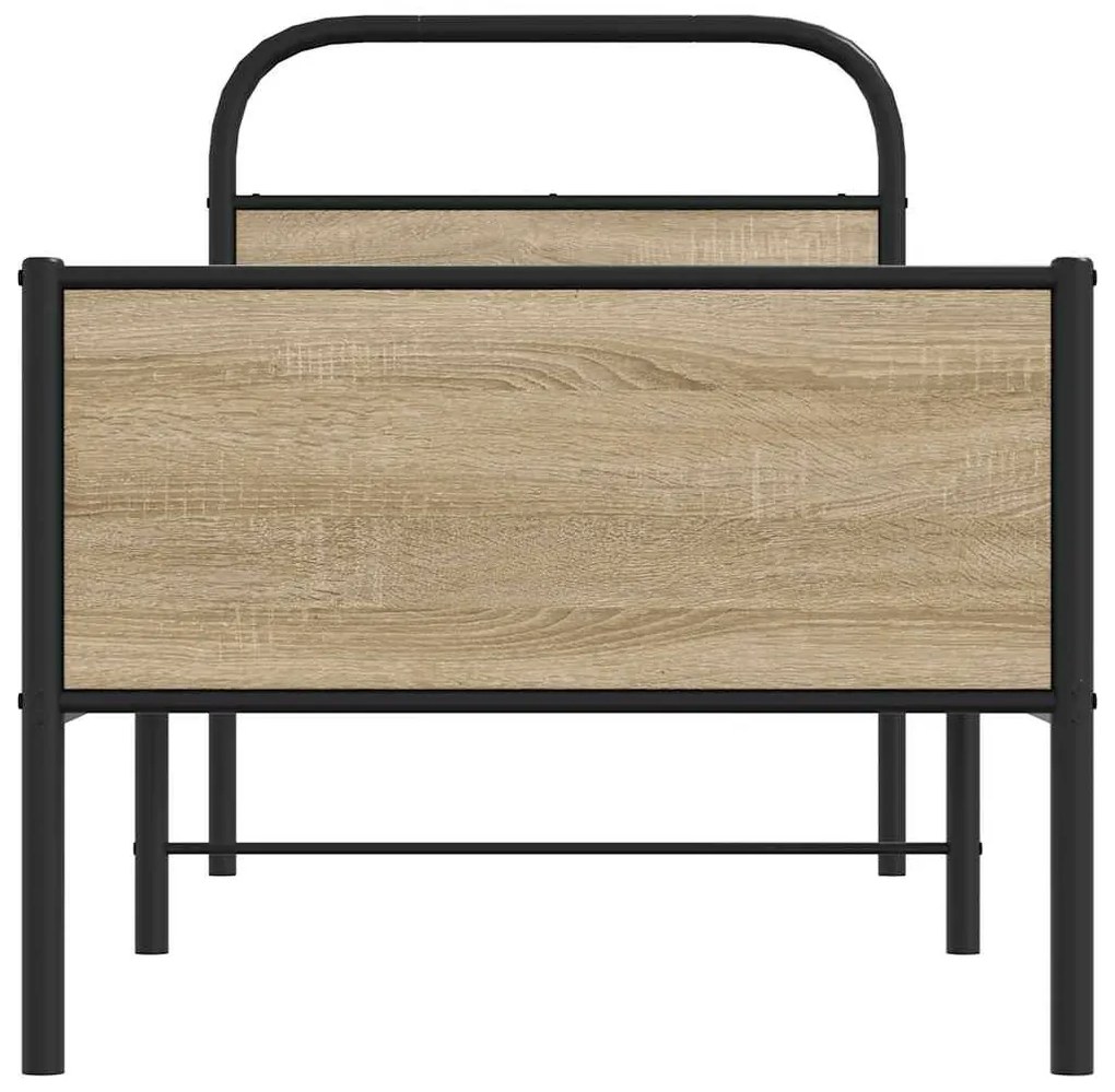 Estrutura cama s/ colchão derivados de madeira carvalho sonoma