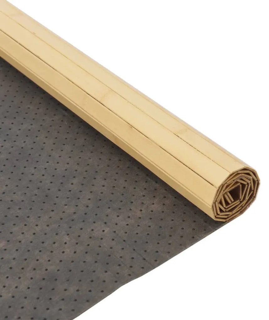 Tapete retangular 80x300 cm bambu cor natural clara