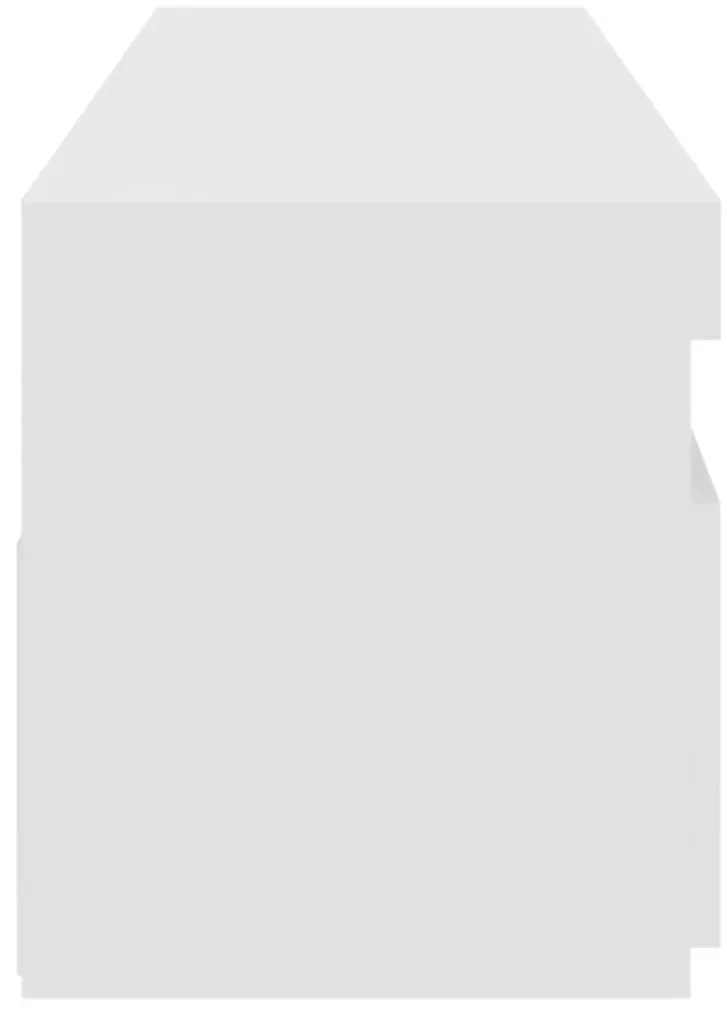 Móveis de TV com luzes LED 2 pcs 75x35x40 cm branco brilhante