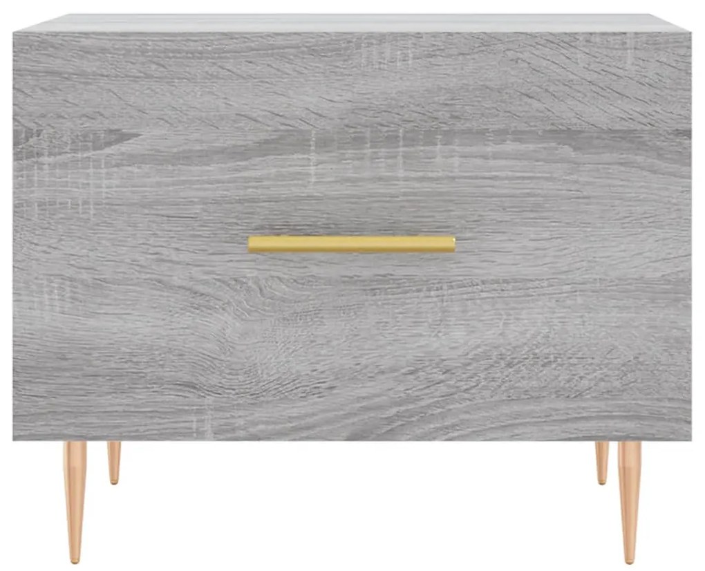 Mesas de centro 2 pcs 50x50x40 cm madeira proc. sonoma cinza