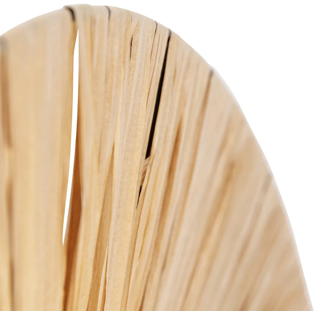 Candeeiro de parede rústico preto com corda 60 cm - Leia