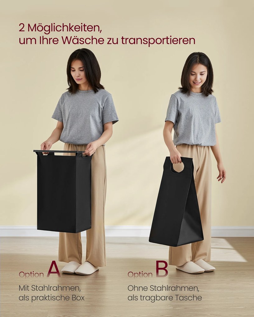 Cesto da roupa suja 115,6 x 33 x 92 cm com 4 compartimentos e 2 prateleiras, castanho vintage-preto