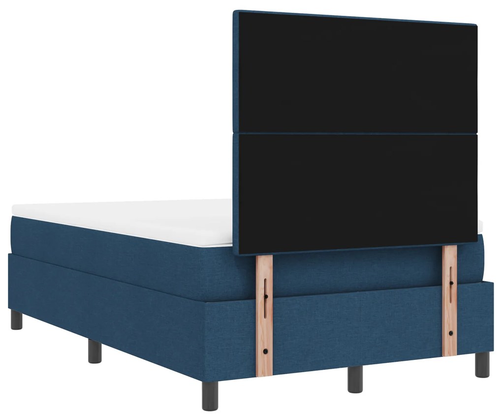 Cama Box Spring com Colchão Azul 120x200 cm Tecido