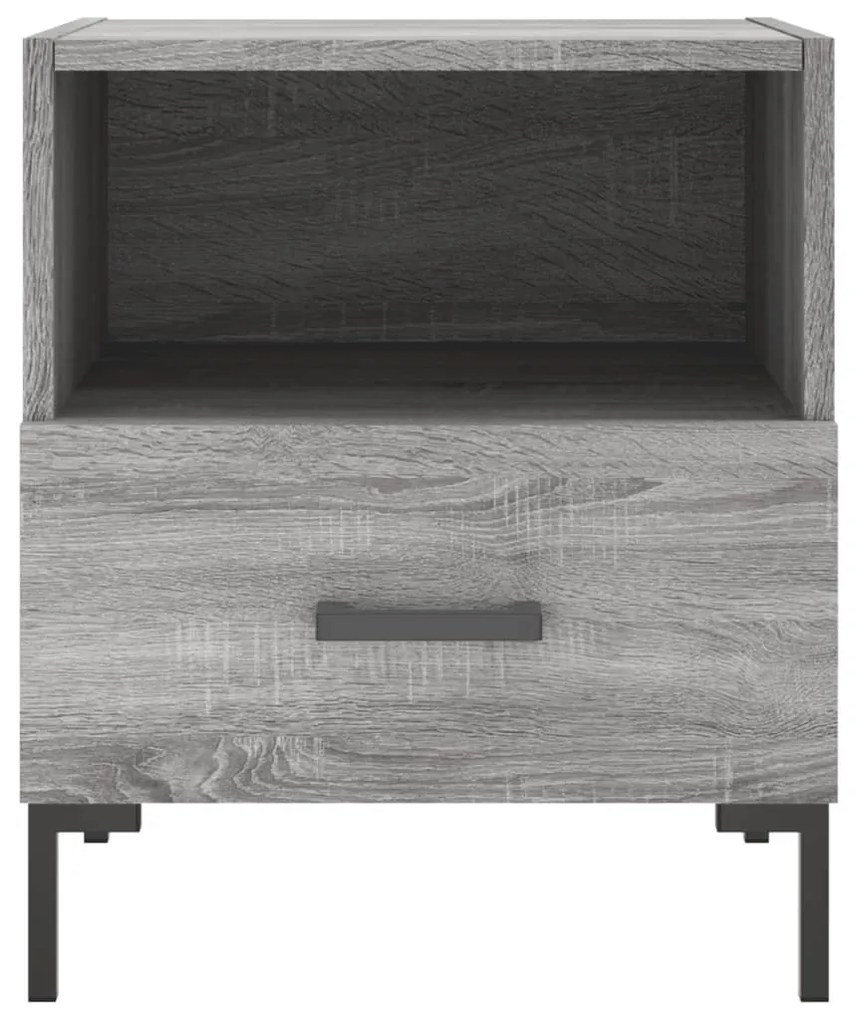 Mesas de cabeceira 2 pcs derivados de madeira sonoma cinza