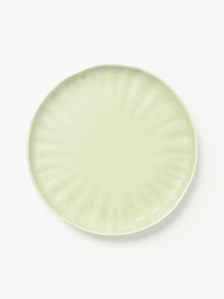 Pratos de pequeno-almoço em porcelana com relevo Sali, 4 uni.
