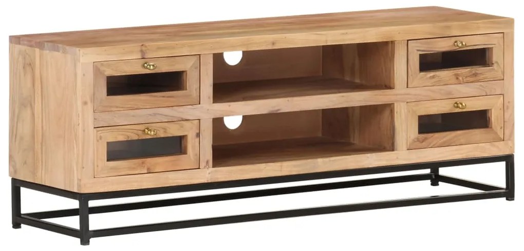Móvel de TV 110x30x40 cm madeira de acácia maciça