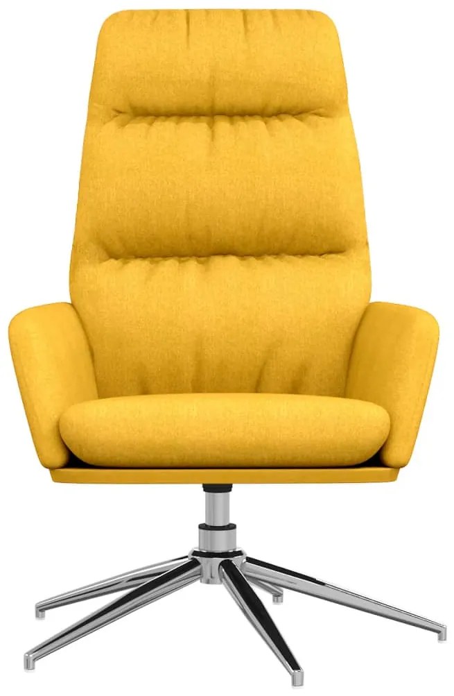 Cadeira de descanso tecido amarelo mostarda