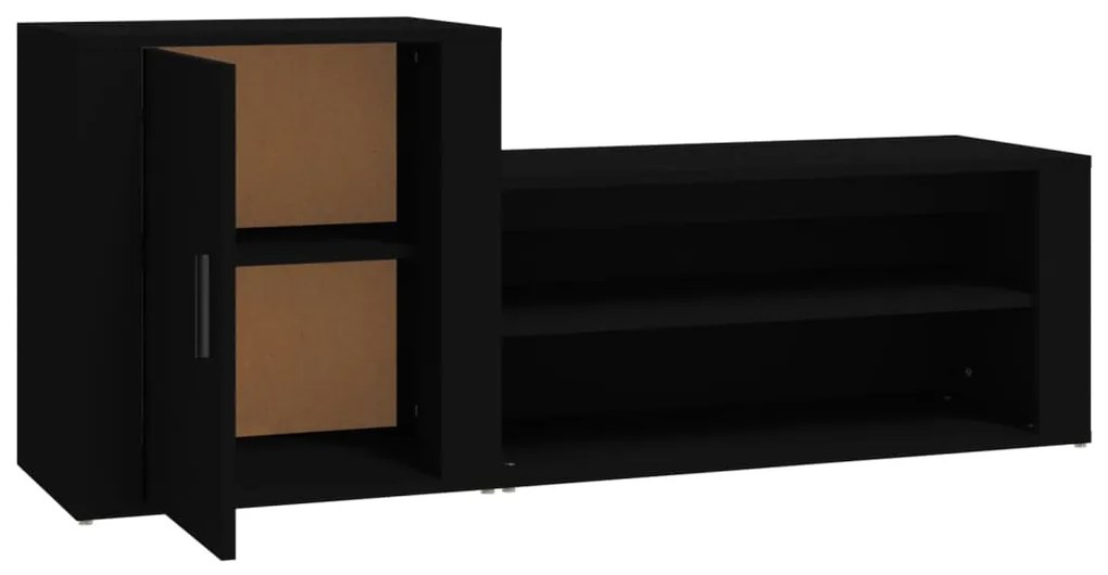 Sapateira 130x35x54 cm derivados de madeira preto