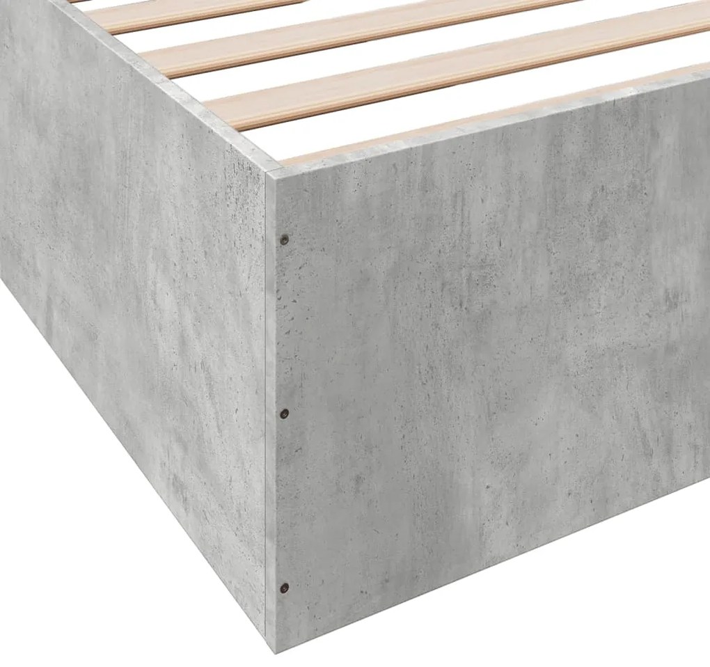 Estrutura de cama 180x200 cm derivados de madeira cinza cimento