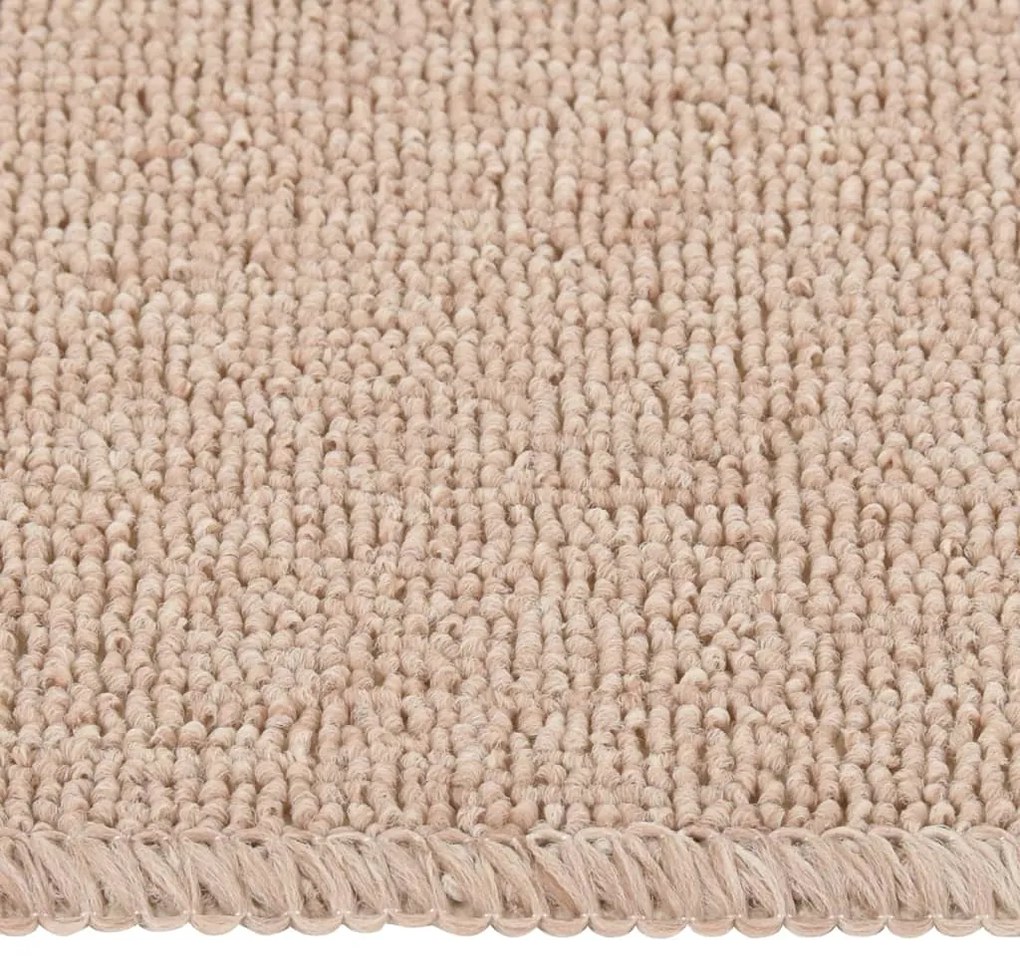 Tapetes antiderrapantes retang. p/ escadas 15 pcs 75x20 cm bege