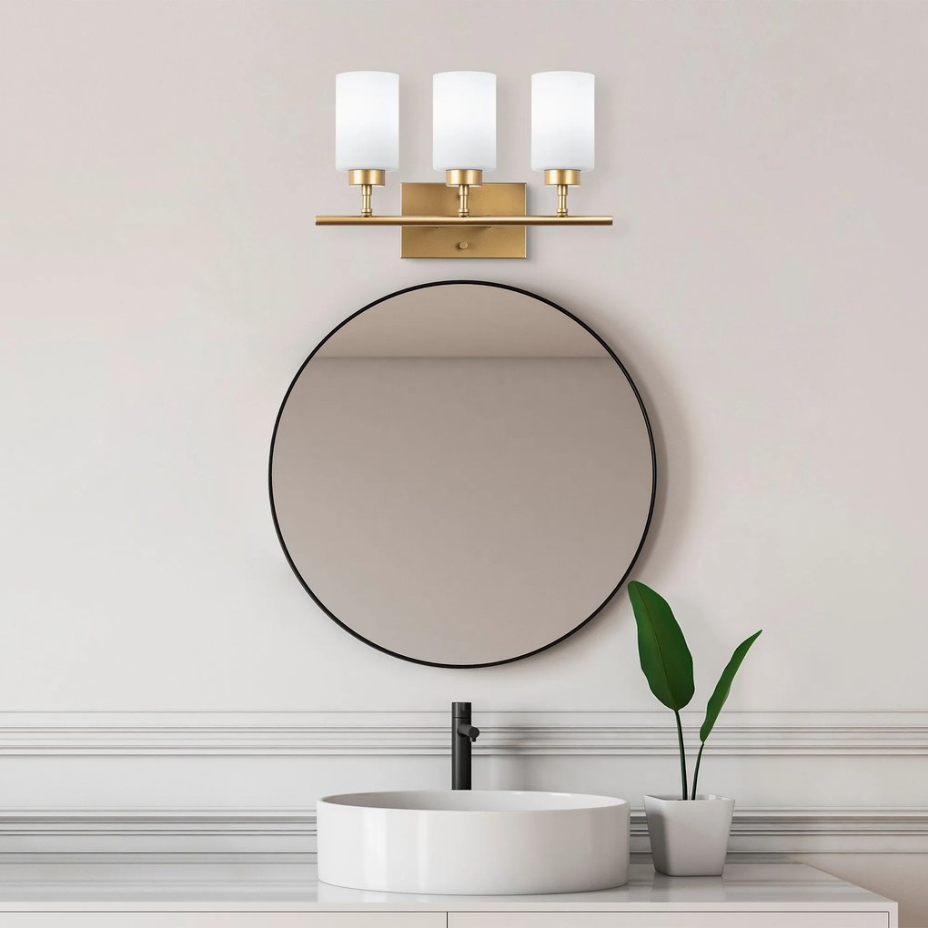 Candeeiro de Parede Yensuk – Dourado – 46 x 15 x 28 cm