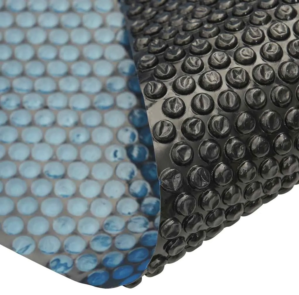 Película para piscina PE solar flutuante 500x300cm preto e azul