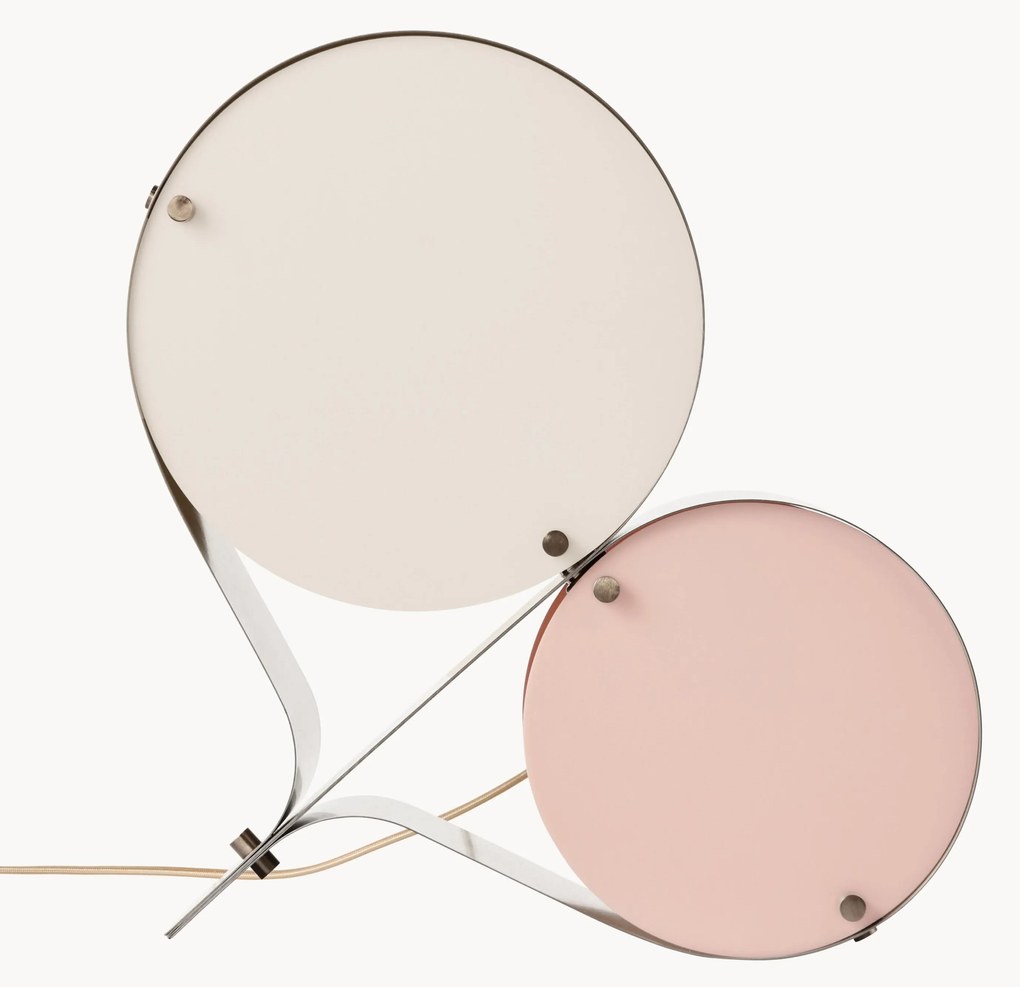 Candeeiro de mesa com abajures de vidro acrílico Coppia