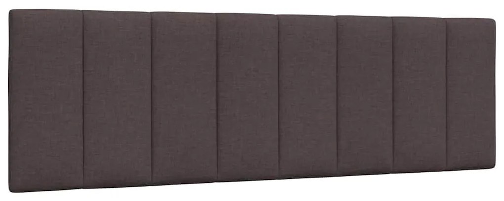 vidaXL Almofadão de cabeceira 160 cm tecido castanho-escuro