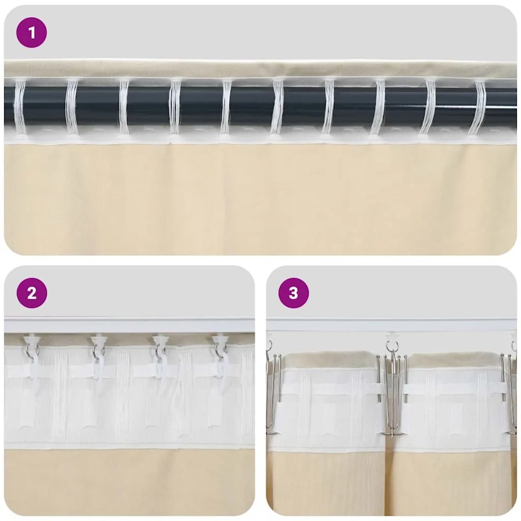 Cortinas Blackout vidaXL com fita superior 2 pcs Veludo Azul Escuro