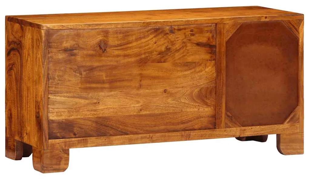 Móvel de TV multicor 90x30x45 cm madeira de acácia maciça
