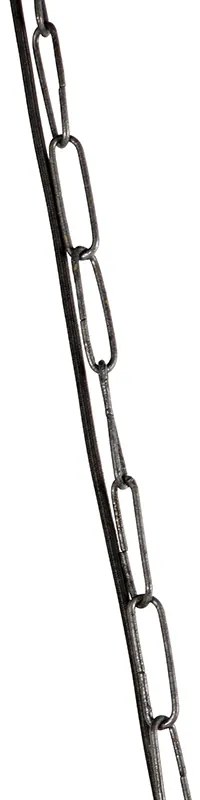 Candeeiro de suspensão industrial cinzento escuro com madeira de manga - Mangoes