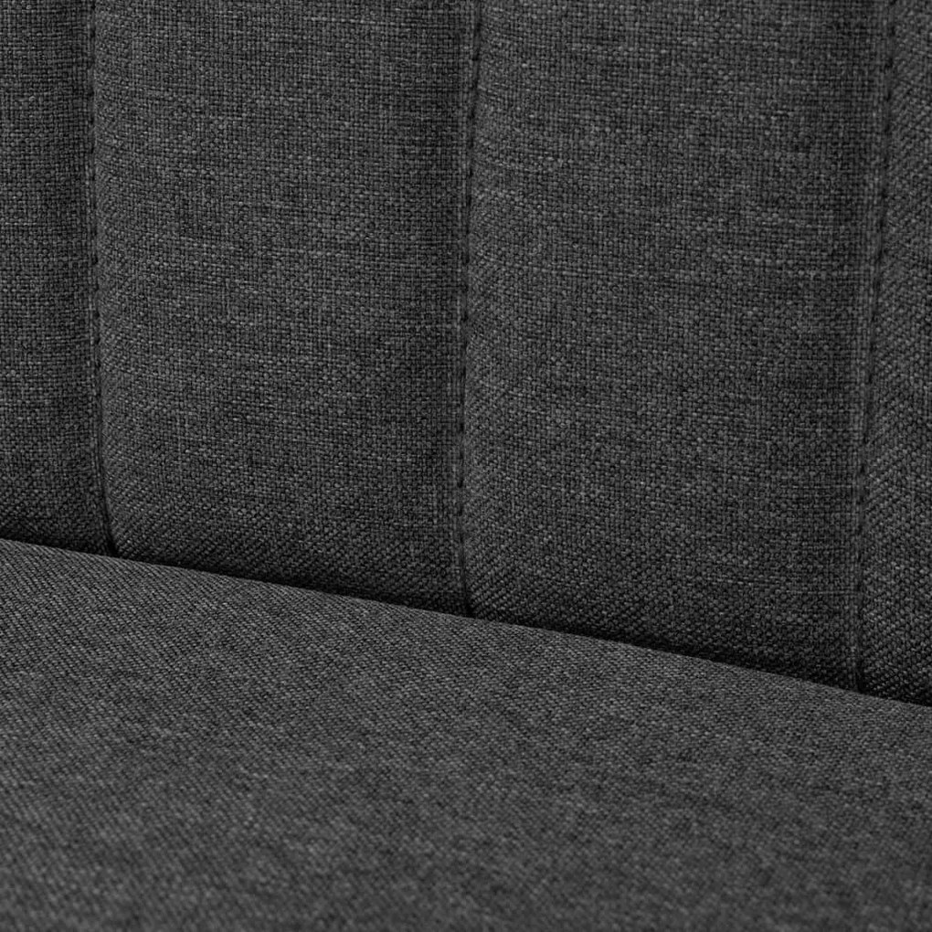 Sofá tecido 117x55,5x77 cinzento-escuro