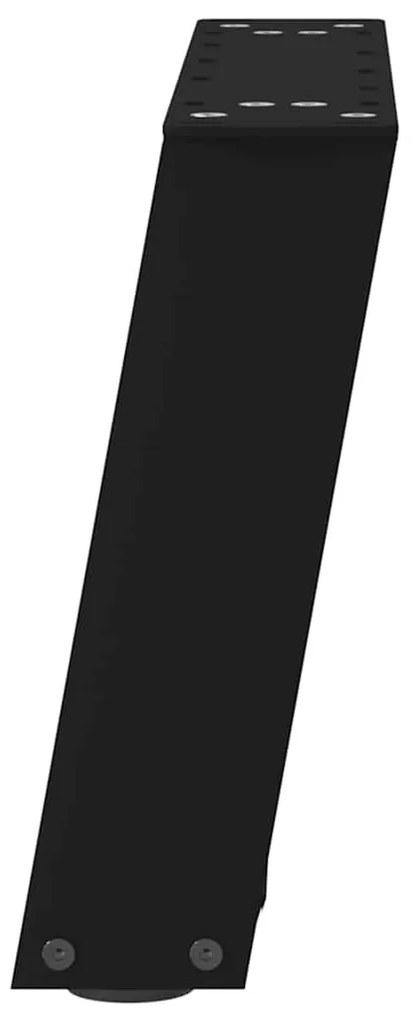 Pés para mesa de centro em formato de U, 2 peças, preto, 50x(30-31) cm