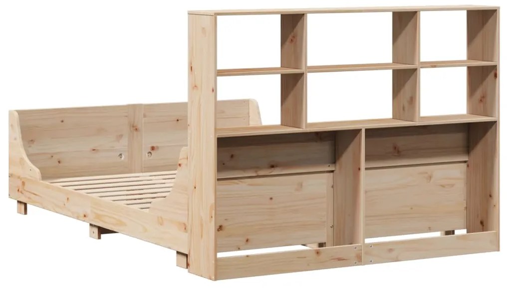 Cama com estante sem colchão 120x190 cm madeira maciça