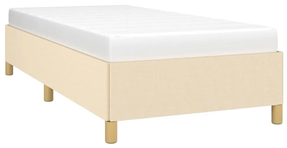 Estrutura de cama tecido 100x200 cm cor creme