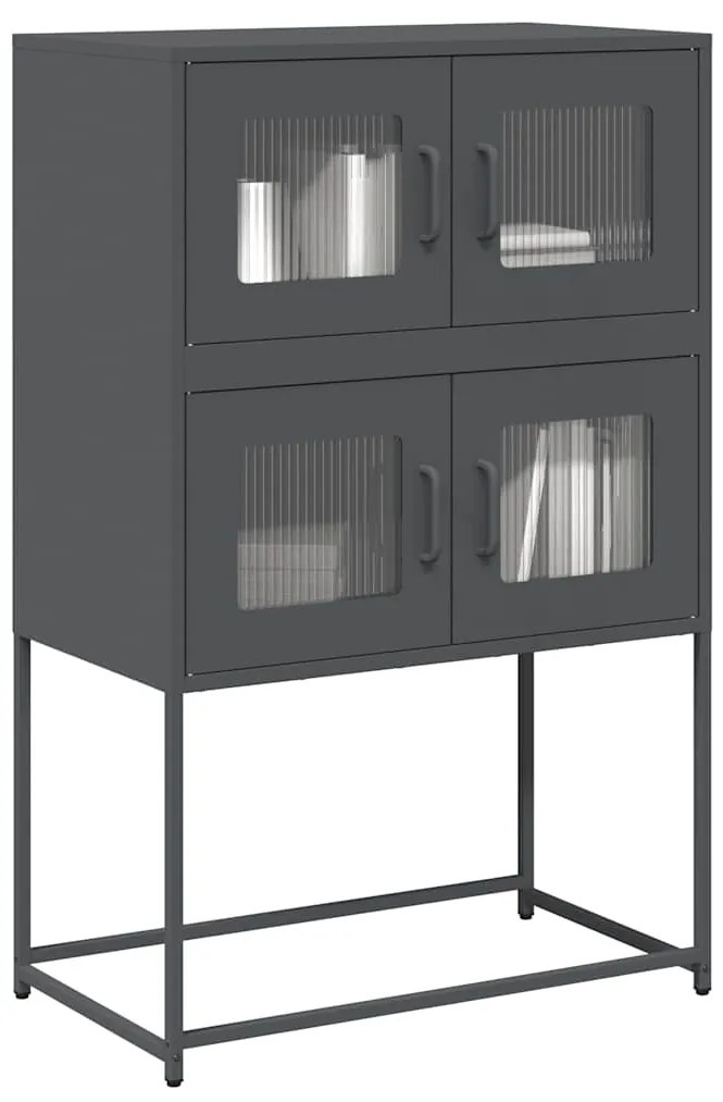 vidaXL Aparador alto 68x39x107 cm aço antracite