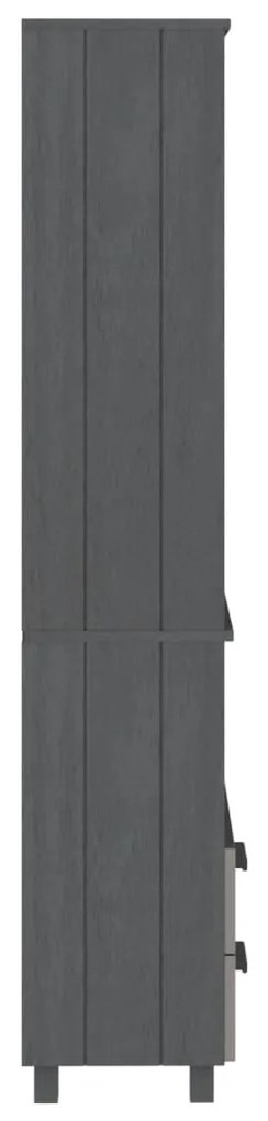 Aparador alto HAMAR 60x35x180 cm pinho maciço cinza-escuro