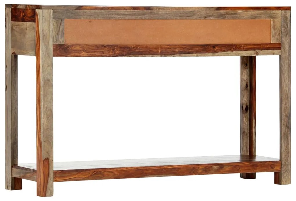 Mesa consola c/ 3 gavetas 120x30x75 cm madeira acácia maciça