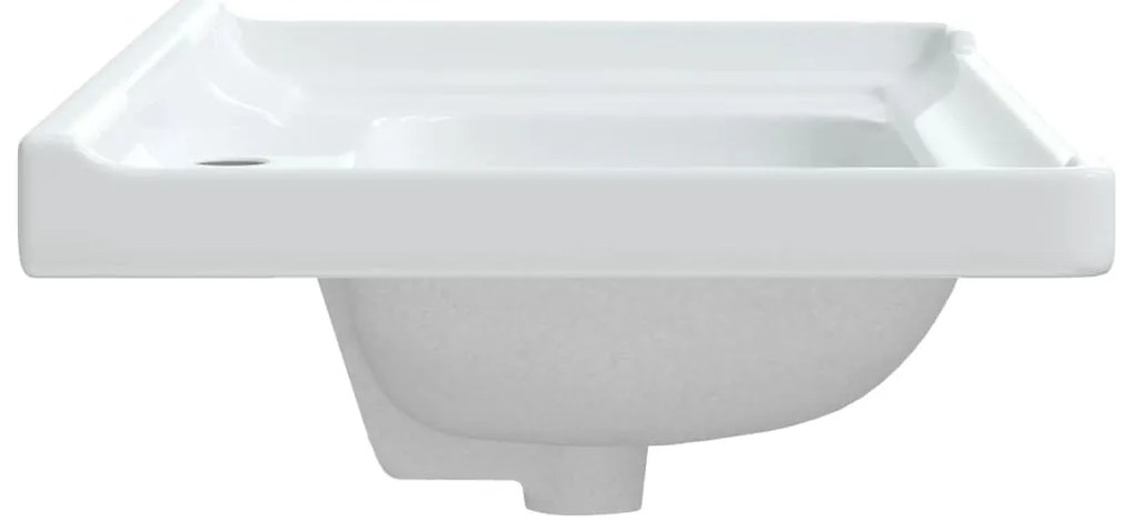 Lavatório casa de banho retangular 81x48x23 cm cerâmica branco