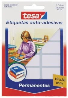 Etiquetas Autocolantes Permanentes 38x19mm Tesa