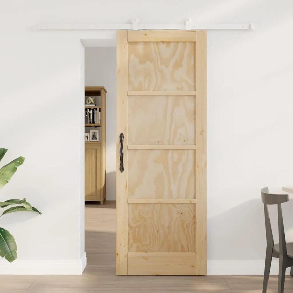 vidaXL Conjunto de Portas Deslizantes Natural e branco 73,5 x 198,5 cm