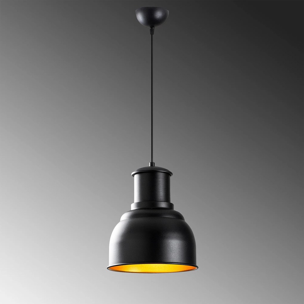 Candeeiro de Teto Berceste – Preto – 25 x 25 cm