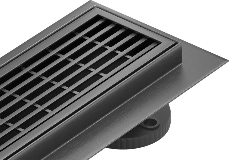 Mexen Flat 360° M33 ralo linear rotativo 70 cm, cinza metalizado escovado - 1E33070-40