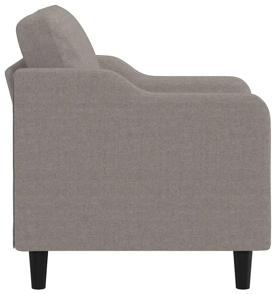 Poltrona tecido 60 cm cinzento-acastanhado