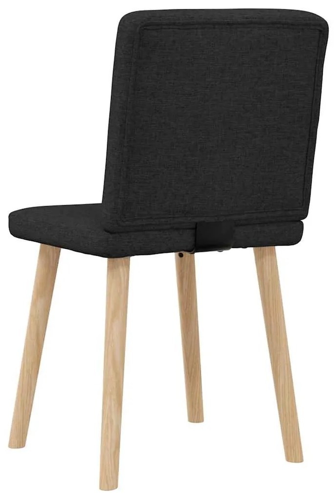 Cadeiras de jantar 2 pcs tecido preto