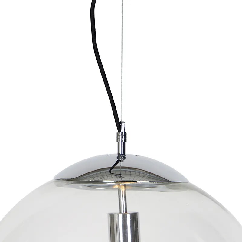 Candeeiro de parede escandinavo cromado com vidro transparente - Ball 40 Design,Moderno