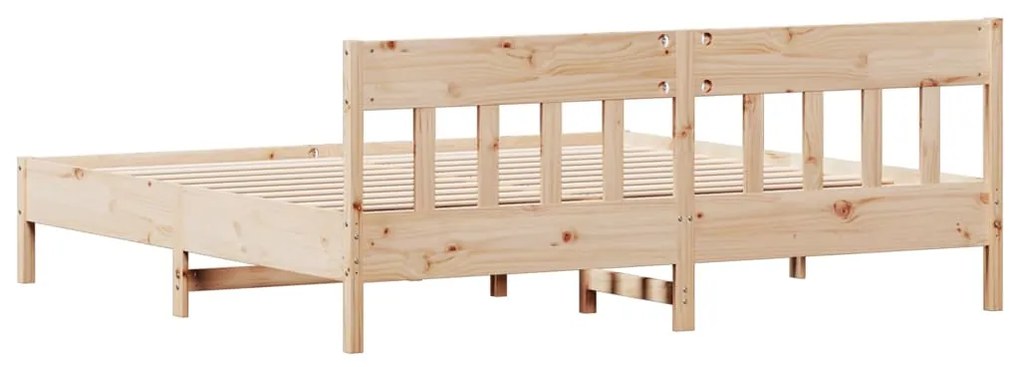 Cama sem colchão 200x200 cm madeira de pinho maciça
