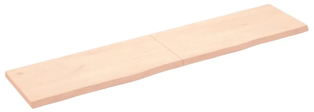 vidaXL Prateleira de parede 180x40x(2-4)cm carvalho maciço não tratado