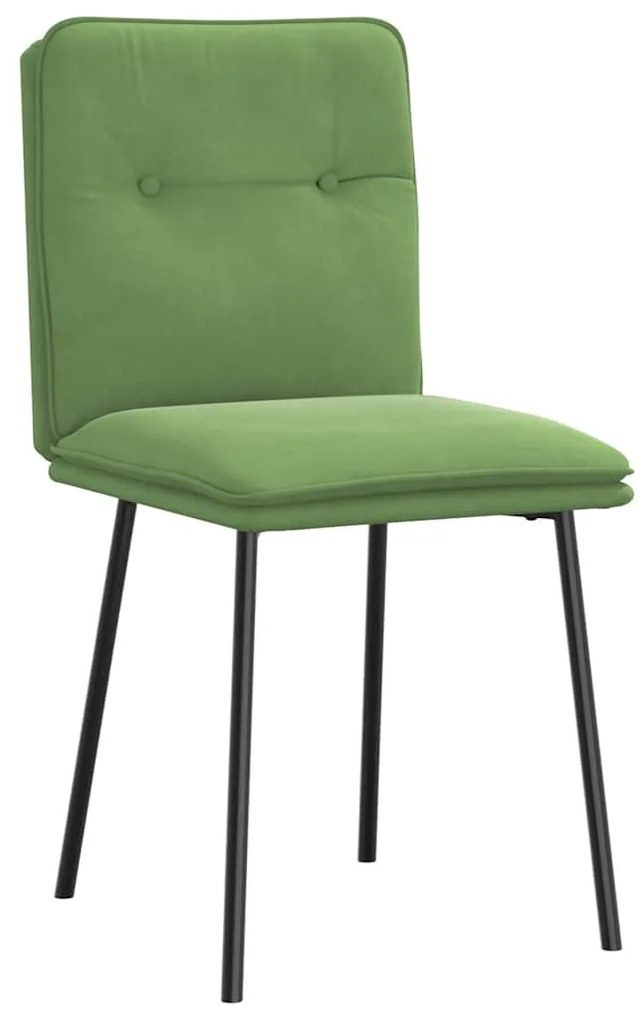 Cadeiras de jantar 2 pcs veludo verde-claro