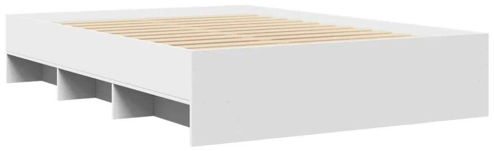 Estrutura de cama 140x200 cm derivados de madeira branco