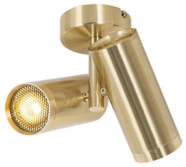 Foco de teto design dourado ajustável 2 luzes - Scopio Honey Design