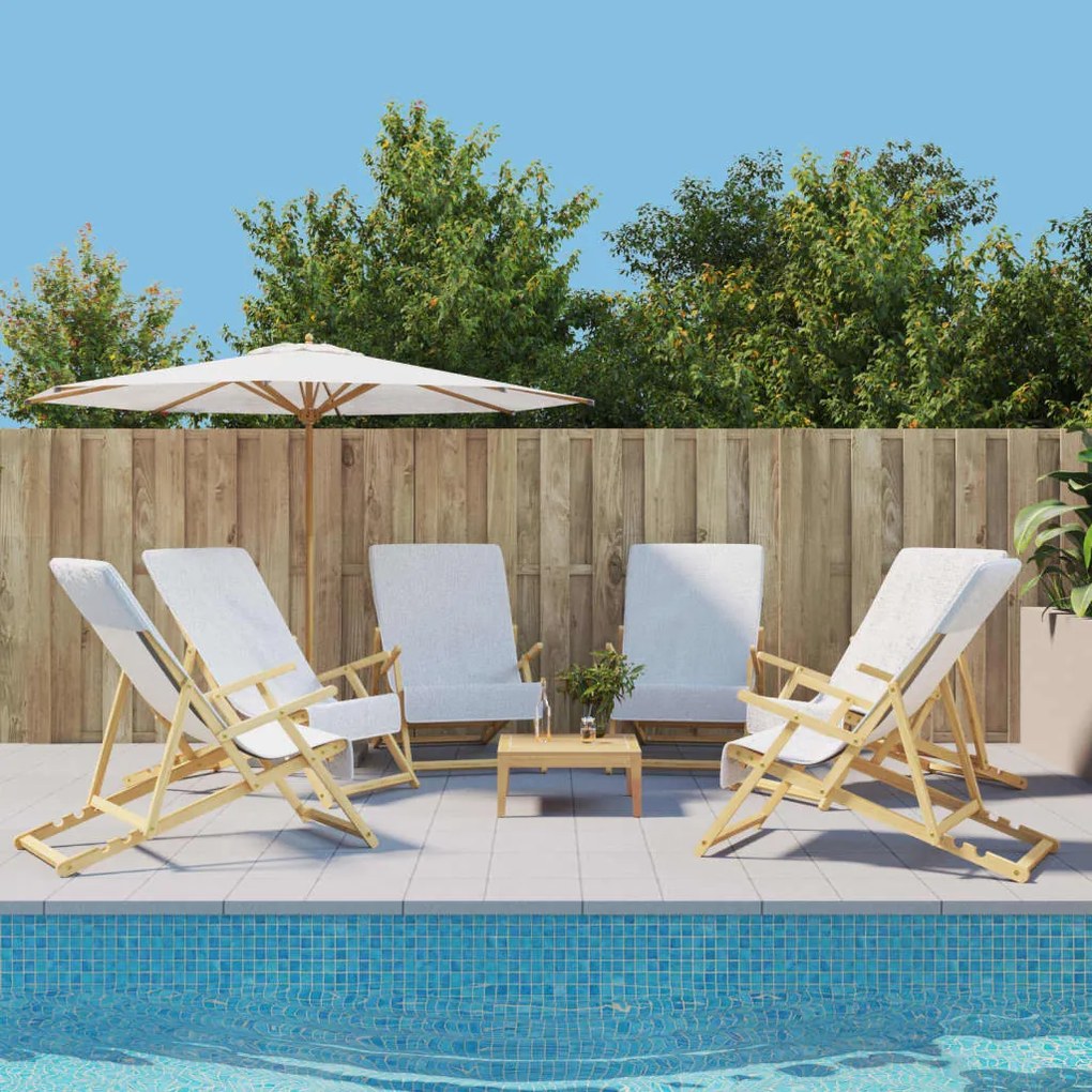 3157051 vidaXL Toalhas de praia 6 pcs 60x135 cm tecido 400 GSM branco