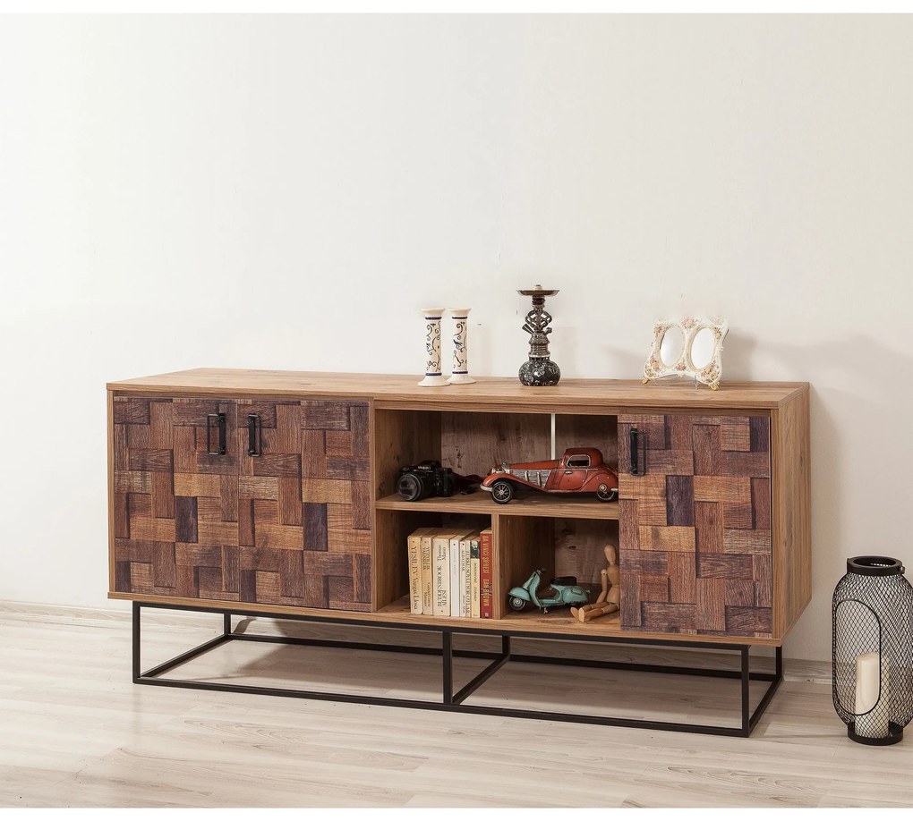 Console Quantum – Atlantic Pine Black – 180x80x40 cm