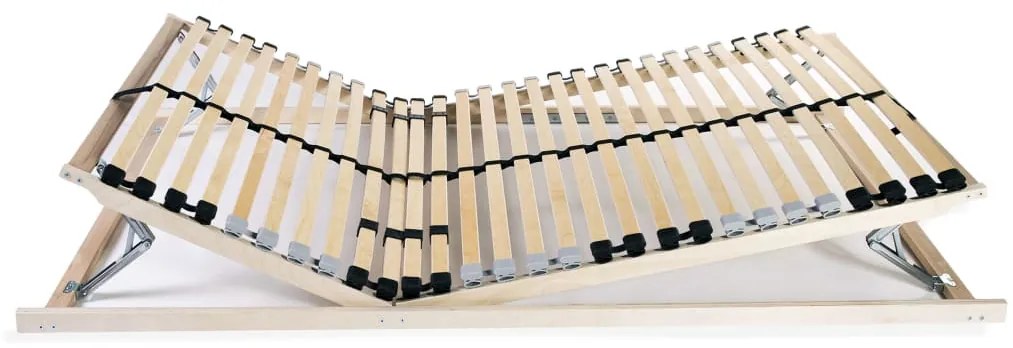 Estrados de ripas 2 pcs com 28 ripas 7 zonas 90x200 cm