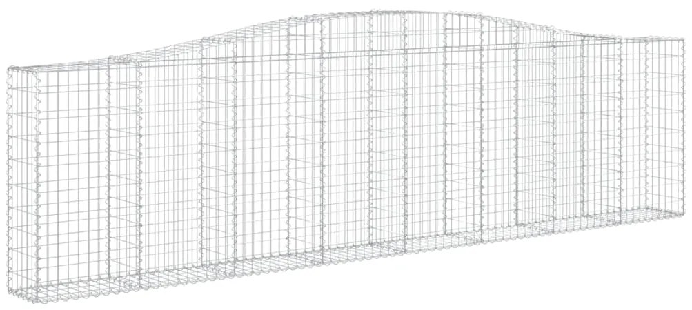 Cestos gabião arqueados 7pcs 400x30x100/120cm ferro galvanizado