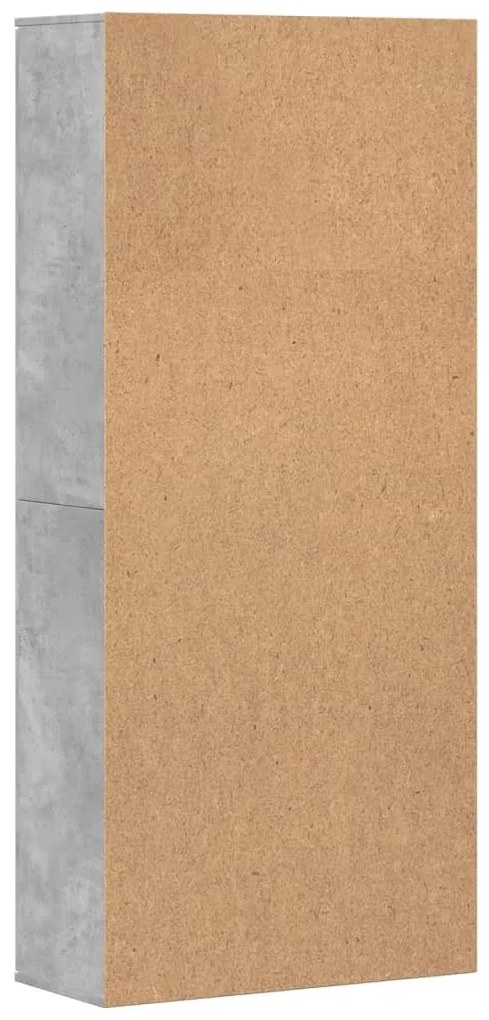 Armário alto 80x35x180 cm derivados de madeira cinza cimento