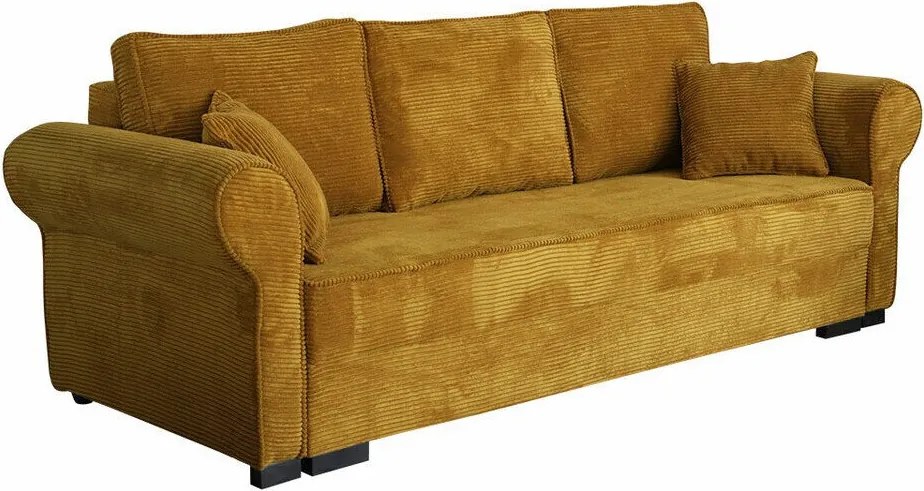 Sofá-cama Columbus 130, Cama com arrumação, 92x234x92cm, 93 kg, Pernas: Madeira, Madeira: Pinheiro