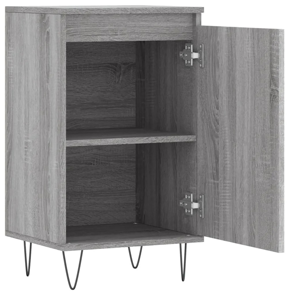 Aparadores 2 pcs 40x35x70 cm derivados madeira cinzento sonoma